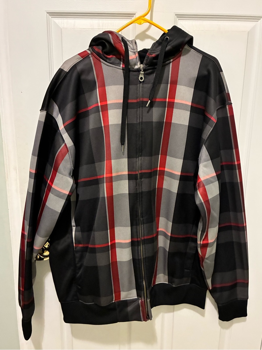 CSG Champs Sports Gear XL Plaid Hooded Full-Zip Jacket